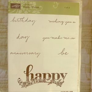 Stampin Up! “Happy Wishes” Stamp set (2 set)